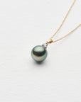 Atera Judy Tahitian Pearl Solitaire Necklace