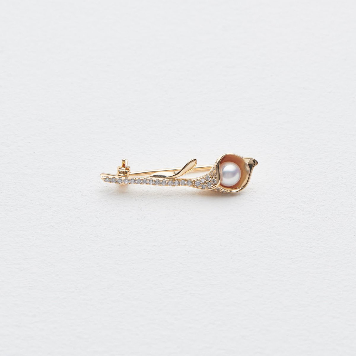 Atera Calla Lily Shaped Brooch - ATERA PEARL